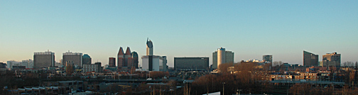 Panorama van Den Haag gezien vanuit ons atelier