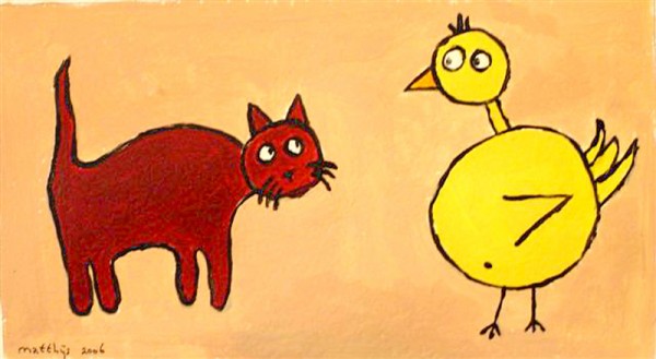 Kuiken en poes