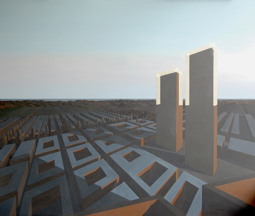 Het schilderij van de Stad en de Zee, stand van zaken na dag 30