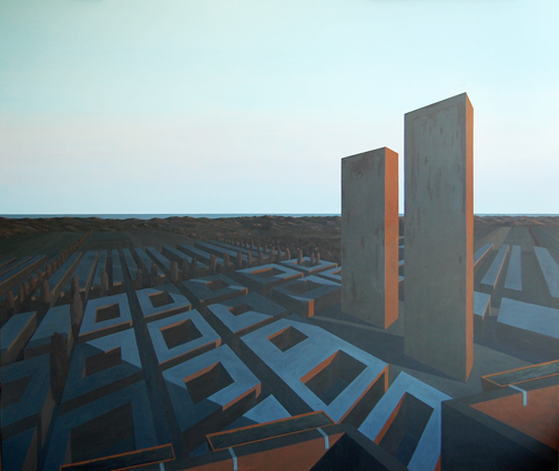 Het schilderij van de Stad en de Zee na dag 33