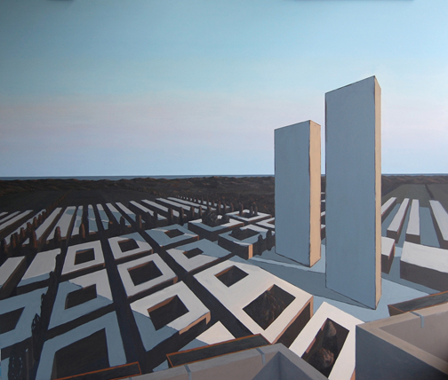 Het schilderij van de Stad en de Zee na dag 47