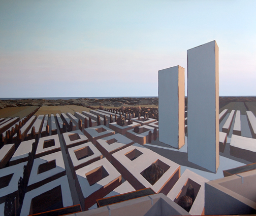 Het schilderij van de Stad en de Zee na dag 49