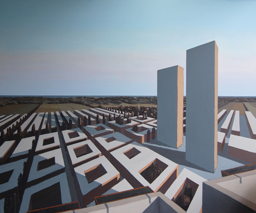 Het schilderij van de Stad en de Zee na dag 53