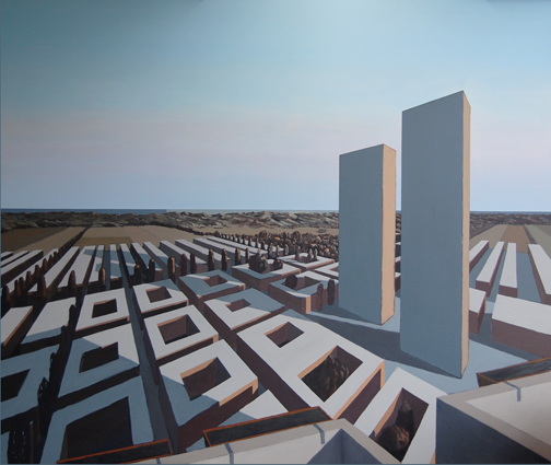 Het schilderij van de Stad en de Zee na dag 54