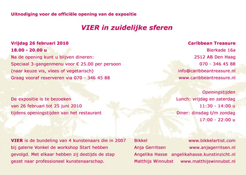 Uitnodiging caribbean treasure achterzijde