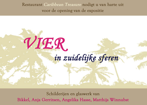 Uitnodiging caribbean treasure voorzijde